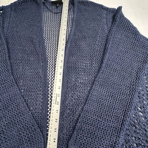 Lane Bryant Knit Navy Blue Cardigan Sweater Swim cover resort wear 26 / 28 - Picture 6 of 14